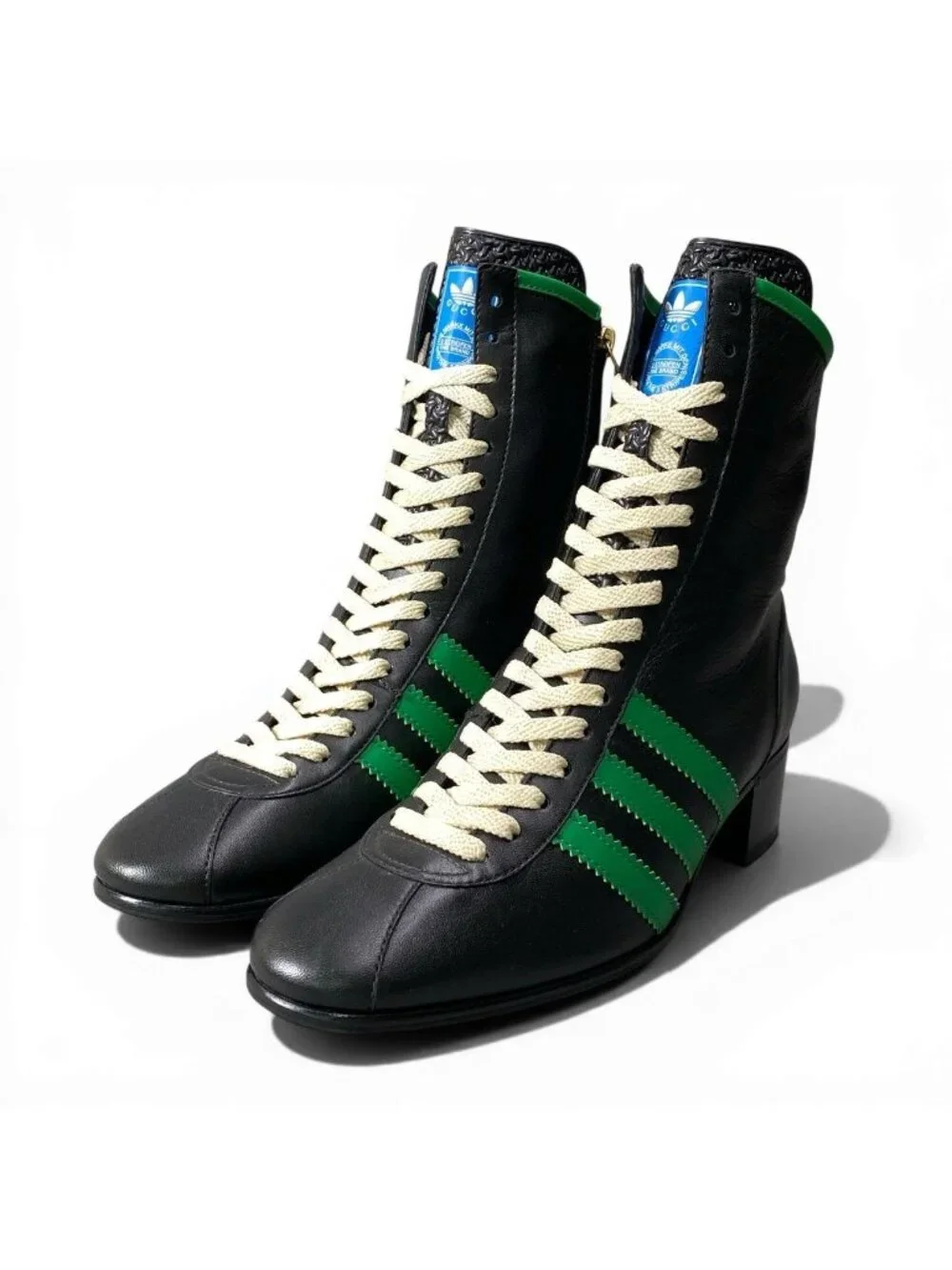 Gucci @d9 Adidas Bowling Shoes Leather Boots Trefoil Logo Black 6.5